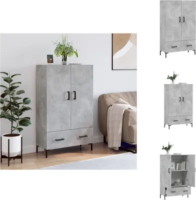 Produktbild von vidaXL Highboard Betongrau 69,5x31x115 cm Holzwerkstoff - Sideboards