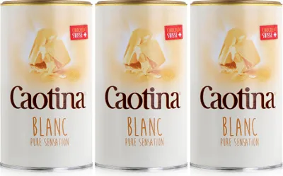 Produktbild von Caotina Blanc Trinkschokolade - Kakaopulver mit weisser Schokolade (3er Pack)