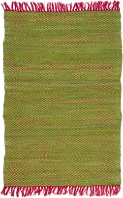 Immagine prodotto di Tappeto in cotone bicolore rosa e verde 60x90