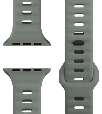 Produktbild von Motion Armband für Apple Watch SE/10/9/8/7/6/5/4/3/2/1, Soft Silikon Sportarmband, 38/40/41/42mm - Graphitgrau