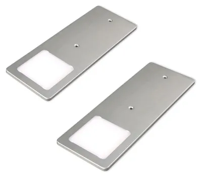 Image de kalb | Lampes LED encastrées argentées 5 W - lampes de cuisine très plates, lot de 2, lumière blanc chaud
