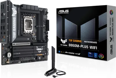 Immagine prodotto di ASUS TUF GAMING B860M-PLUS WIFI, Intel, LGA 1851 (Socket V1), Intel Core Ultra (Series 2), LGA 1851, DDR5-SDRAM, 256 GB