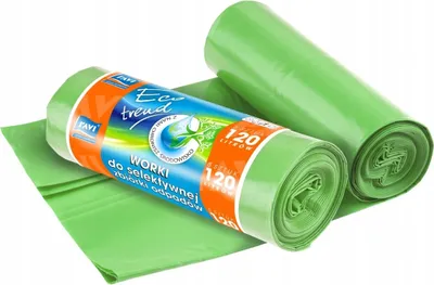 Obrázek produktu pro Zelené vložky do odpadkových košů na třídění odpadu 120 litrů