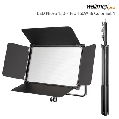Zdjęcie produktu dla Walimex pro LED Niova 150-F Pro 150W Bi Color Set1 (1023220)