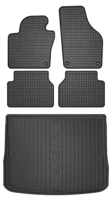 Obrázok produktu pre Gumové autokoberce SolidPRO + vaňa kufra DryZone pre: Volkswagen Tiguan I 2007-2015 SUV 5 ks
