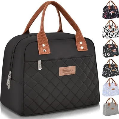 Produktbild von Lunchtasche Kühltasche Isoliertasche Damen Herren Schwarz 29x21x16.5cm