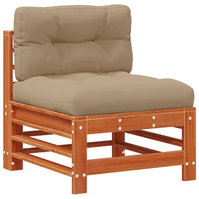 Produktbild von Garten Mittelssofa Massives Kiefernholz Wachsbraun