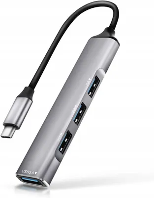 Produktbild von JSTOO USB-C Hub 4 Ports USB 3.0 Aluminium