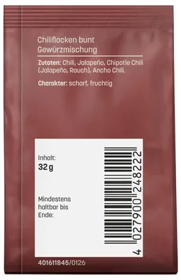 Produktbild von Bunte Chili Flocken 32 g - Scharfe Gewürzmischung von Fuchs Gewürze