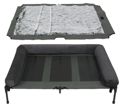 Produktbild von Erhöhtes Hundebett, Kühlendes Design, Tragbar und Waschbar, Grau, XL(110x80x28cm)