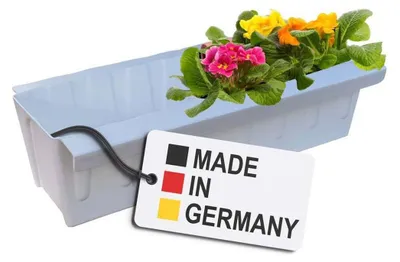 Image de Inserts de jardinières pour palettes Euro | avec système de suspension à accrocher | 37,3cm blanc | jardinière pour palette Euro | balconnière | pot de fleurs | extrêmement stable