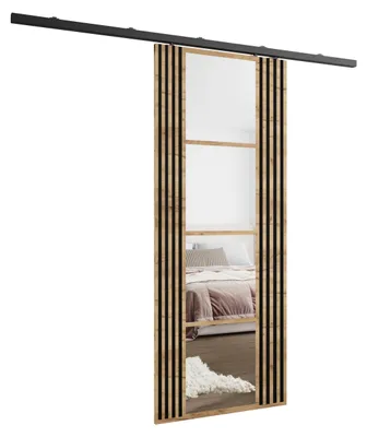 Produktbild von KIER FURNITURE Schiebetür Komplettset EMPI Sliding Door, Raumteiler Schiebetür Eiche Craft Gold 106x205x1,6 cm