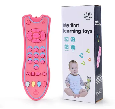 Imagen del producto de Simulación de bebé, control remoto, música, inglés, aprendizaje, juguete educativo para televisión, color rosa