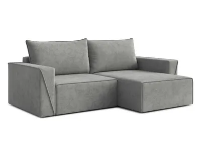 Image de AX LIVING Mirani petit canapé d'angle gris avec fonction sommeil largeur 245 cm