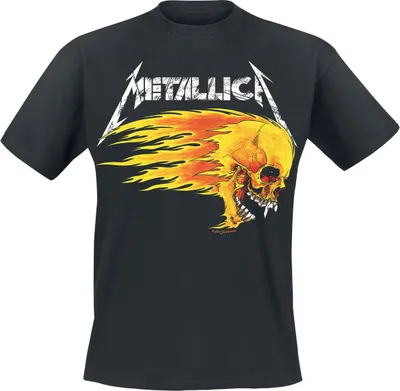 Produktbild von Metallica T-Shirt Herren Flaming Skull Tour Tee schwarz XL