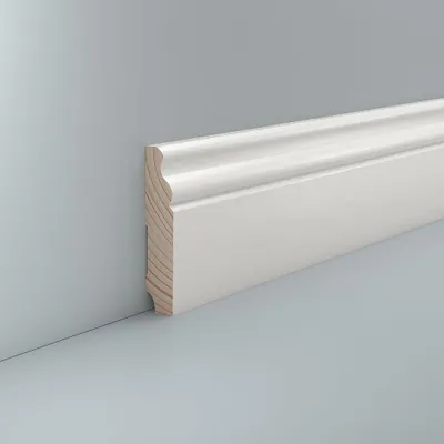 Produktbild von Sockelleiste Berliner Profil 16 x 80 Kiefer lackiert RAL 9010 Fussleiste