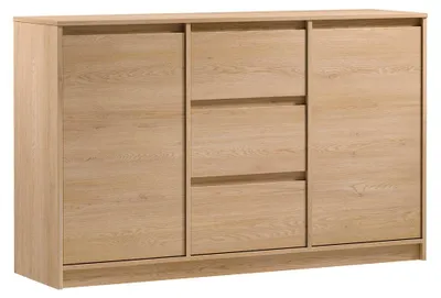 Produktbild von Buffet Beck mit 3 Schubladen und 2 Türen, Holzoptik, 138cm
