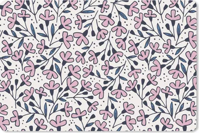 Produktbild von MuchoWow® Schreibtischunterlage Mädchen - Blumen - Rosa - Muster - Mädchen - Kinder - Mädchen 60x40 cm - XXL Mauspad - Großes Mauspad