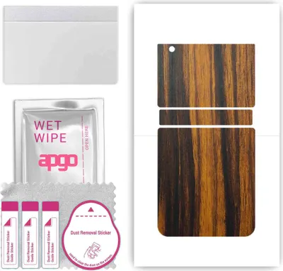 Produktbild von apgo Rückseite Schutzfolie, Skin, kompatibel mit Samsung Galaxy Z Flip 3, Hinten Displayschutzfolie aus Vinylfolie, kratzfest, einfache Montage - Tigerwood
