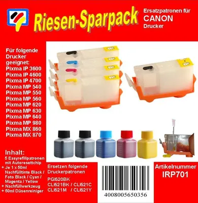 Produktbild von CISS / Easyrefill für PGI520 & CLI521 - Dr. Inkjet Starterpaket
