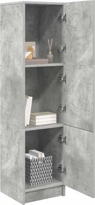 Zdjęcie produktu dla vidaXL Wysoka komoda Betonowy Szary 31,5 x 32 x 122,5 cm