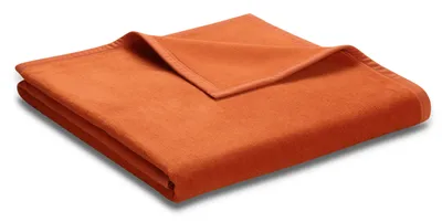 Produktbild von Biederlack Plaid mit Velourband-Einfassung Uno Baumwolle Farbe haselnuss Größe 180 x 220