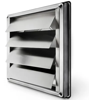 Immagine prodotto di Griglia di ventilazione in acciaio inossidabile da 150 mm con valvola a gravità