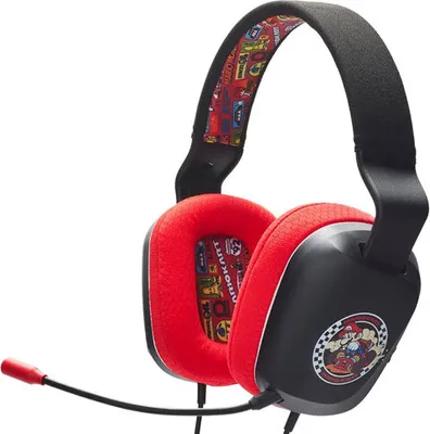 Produktbild von PowerA NSHS0398-01, Kabelgebunden, Gaming, Kopfhörer, Schwarz, Rot