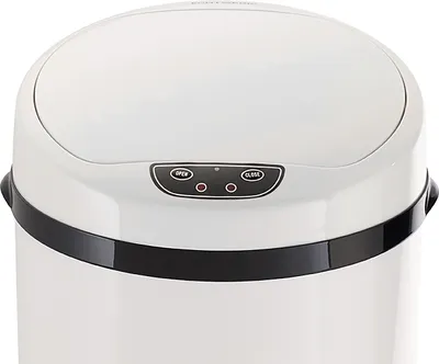 Produktbild von Echtwerk Edelstahl EW-BE-0269 Büro-/Bad-/Kosmetikabfalleimer 9L MIT IR SENSOR - INOX Mülleimer Papierkorb, Farbe: Weiß