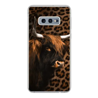 Produktbild von MuchoWow® Handyhülle Schutzhülle Hülle für Samsung Galaxy S10e Schottischer Highlander - Pelz - Pantherdruck Silikon Softcase Handy Hülle - Handy