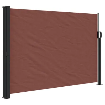 Image de vidaXL Marquise latérale extensible brun 140x500 cm