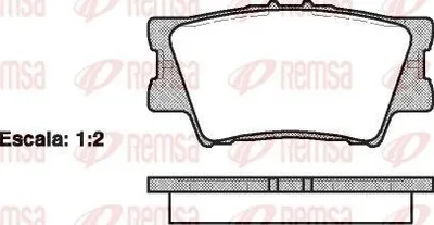 Produktbild von REMSA Bremsbeläge Satz Hinten Bremsklötze für TOYOTA RAV 4 III (ACA3, ACE, ALA3, GSA3, ZSA3) 1231.00