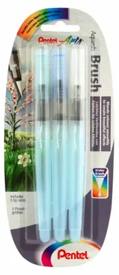 Produktbild von Pentel Aquash Brush Pinsel-Set 3-teilig