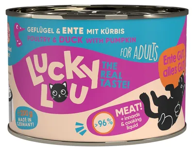 Produktbild von Lucky Lou Lifestage Adult Geflügel & Ente 6x 200 g