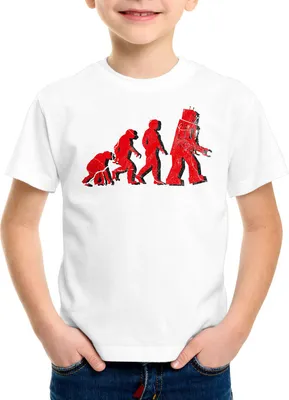 Produktbild von style3 Roboter Evolution Kinder T-Shirt sheldon