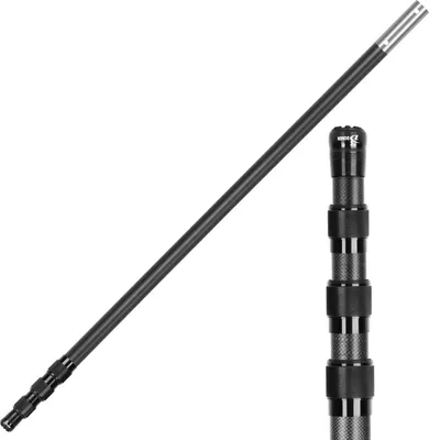 Produktbild von Professionelle teleskopische Poolstange - Kohlenstofffaser - 113-365 cm - Skimmernetz - Saugkopf - Bürste