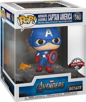 Produktbild von Marvel Avengers Assemble - Captain America Deluxe 589 Special Edition - Funko Pop! - Vinyl Figur