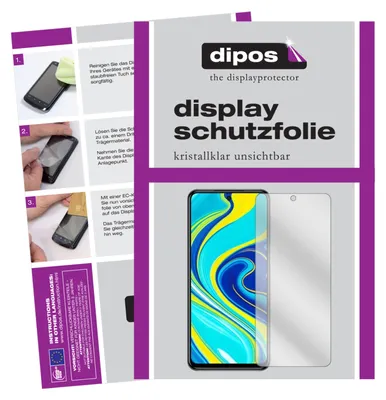 Instructions for applying a screen protector to a smartphone, with a product image.