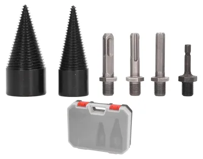 Imagen del producto de Cono de perforación para astilladoras de madera - Cono de tornillo para astilladoras de madera - Multifuncional - 42 mm - Astilladora para leña - Adecuado para roble y nogal