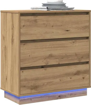 Immagine prodotto di vidaXL Comodino in rovere artigianale 71 x 34,5 x 75 cm Materiale a base di legno