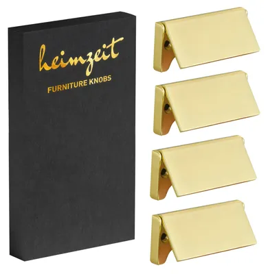 Produktbild von 4x Möbelgriffe Gold Schrankgriffe Metall Möbelknopf Schubladengriff Türgriff