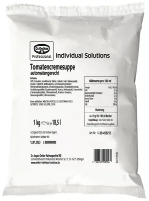 Produktbild von Dr. Oetker Tomatencremesuppe Automatensuppe 1kg