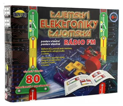 Productafbeelding van De geheimen van de elektronica - Radio: 80 experimenten op batterijen, in een doos van 30x24,5x3,5 cm, geschikt voor kinderen vanaf 6 jaar