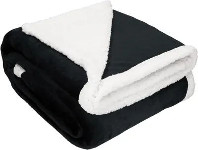 Produktbild von Betz Luxus Flanell Sherpa Kuscheldecke VERONA 150x200 cm Wohndecke XXL  Farbe: anthrazit