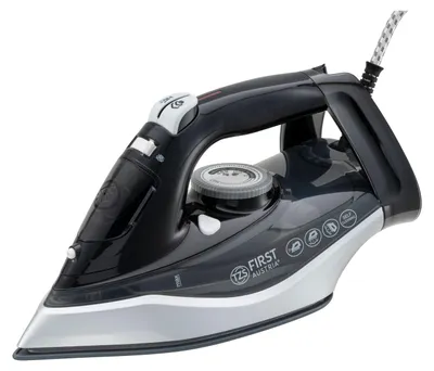Immagine prodotto di TZS First Austria - Ferro da stiro a vapore 2720 W - Suola in ceramica - 32 ugelli, 30 g/min di vapore - Vapore verticale, sistema anticalcare e serbatoio da 300 ml - Nero