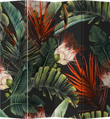 Produktbild von Fine Asianliving Paravent Raumteiler B160xH180cm 4-teilig Botanische Pflanzen