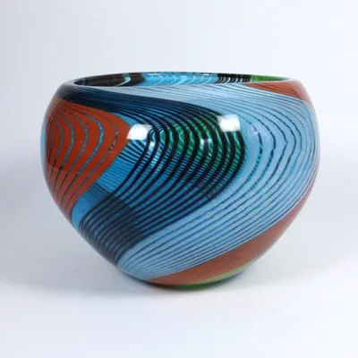Produktbild von Kugelvase Multi-Strips Murano 22cm