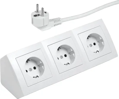 Obrázek produktu pro Blok zásuvek McPower Flair 250 V/16 A, bílý, 3 zásuvky, kabel 2 m a zástrčka