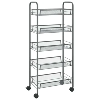 Produktbild von Küchenwagen 5 Etagen Grau 46x26x105 cm Eisen