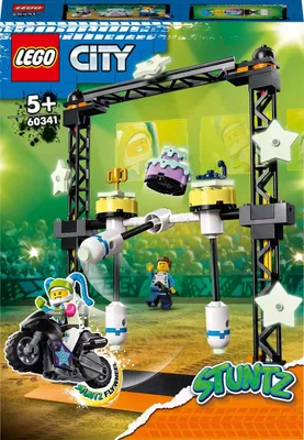 Image de LEGO 60341 City Stuntz Umstoß-Challenge Set, y compris moto et minifigure Stunt Racer, jouet d'action, set cadeau pour enfants à partir de 5 ans